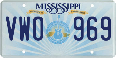 MS license plate VWO969