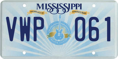 MS license plate VWP061