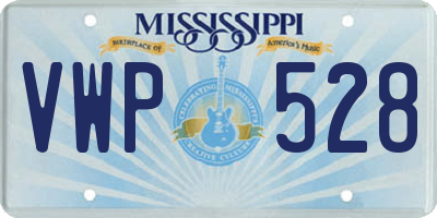 MS license plate VWP528