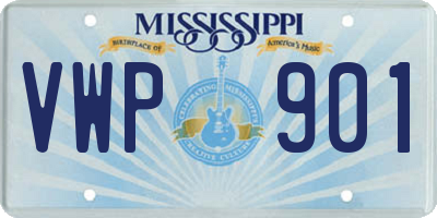 MS license plate VWP901