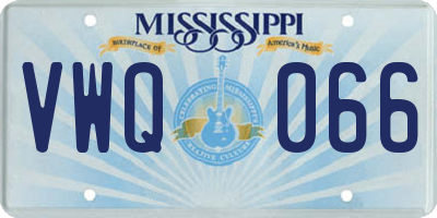 MS license plate VWQ066