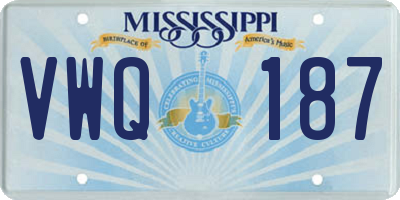 MS license plate VWQ187