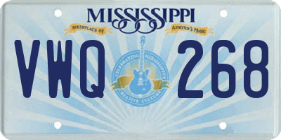MS license plate VWQ268