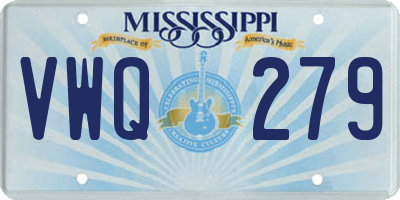 MS license plate VWQ279