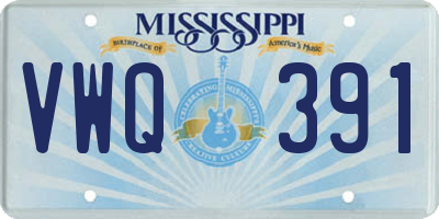 MS license plate VWQ391