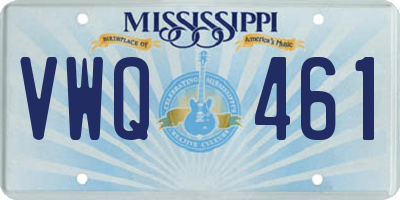 MS license plate VWQ461