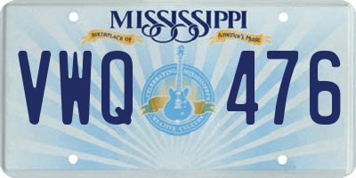 MS license plate VWQ476