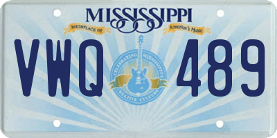 MS license plate VWQ489