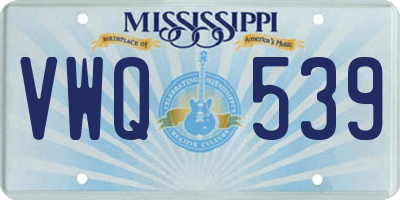 MS license plate VWQ539