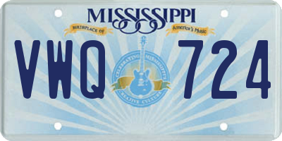 MS license plate VWQ724