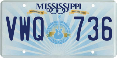 MS license plate VWQ736