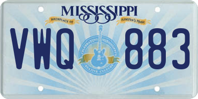MS license plate VWQ883