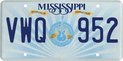 MS license plate VWQ952