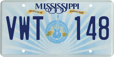 MS license plate VWT148