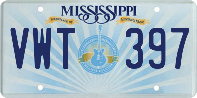 MS license plate VWT397