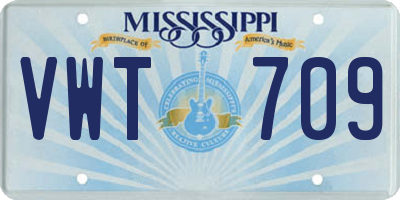MS license plate VWT709