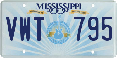 MS license plate VWT795