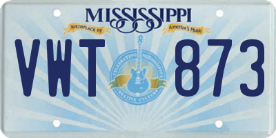 MS license plate VWT873