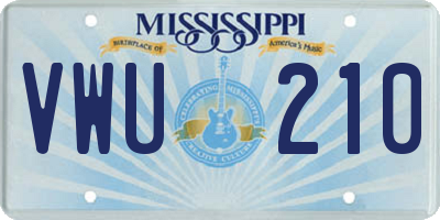 MS license plate VWU210