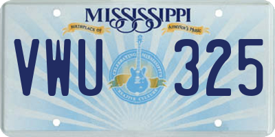 MS license plate VWU325