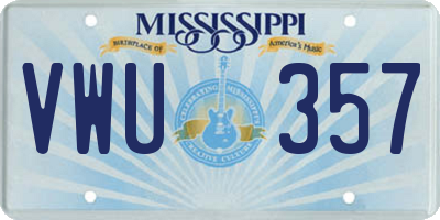 MS license plate VWU357