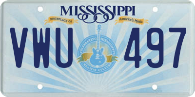 MS license plate VWU497