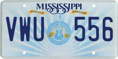 MS license plate VWU556