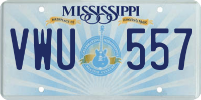MS license plate VWU557