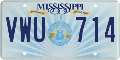 MS license plate VWU714