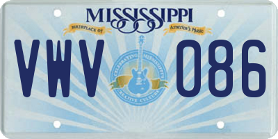 MS license plate VWV086