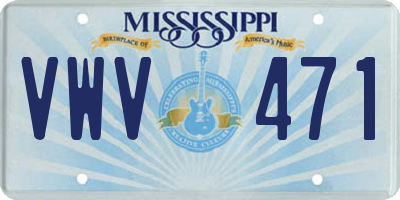 MS license plate VWV471