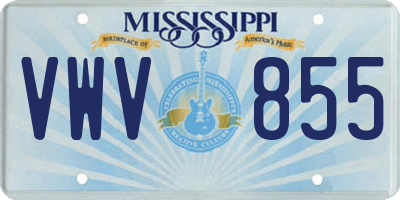 MS license plate VWV855
