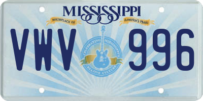 MS license plate VWV996