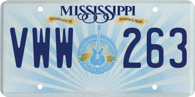 MS license plate VWW263