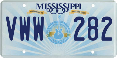 MS license plate VWW282