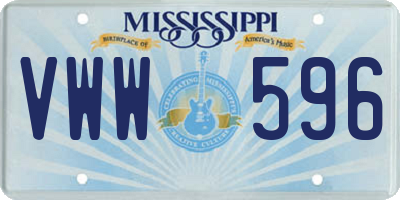 MS license plate VWW596