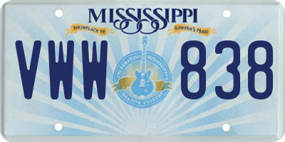 MS license plate VWW838