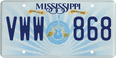 MS license plate VWW868