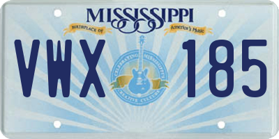 MS license plate VWX185