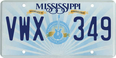 MS license plate VWX349
