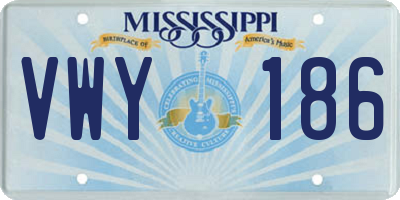 MS license plate VWY186