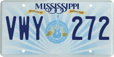 MS license plate VWY272