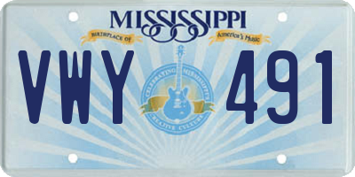 MS license plate VWY491