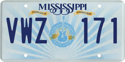 MS license plate VWZ171