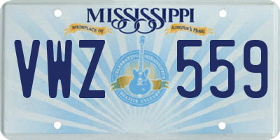 MS license plate VWZ559