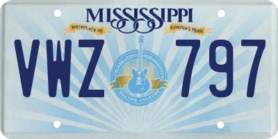 MS license plate VWZ797