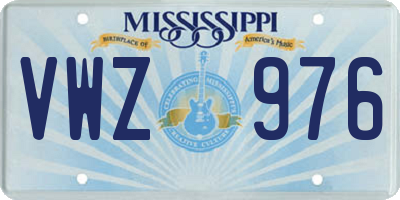 MS license plate VWZ976