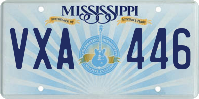 MS license plate VXA446