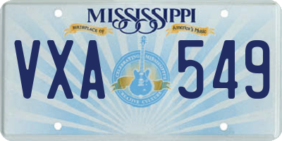 MS license plate VXA549