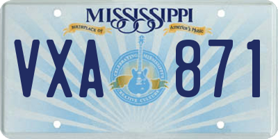 MS license plate VXA871